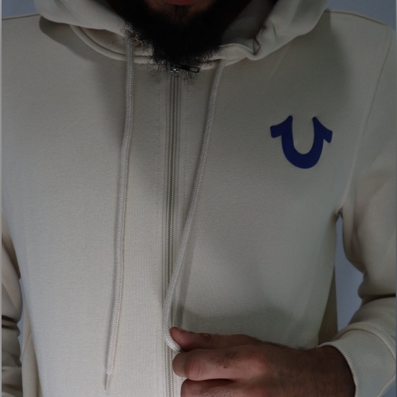 Beige true religion zip up jacket - Picture 5 of 7